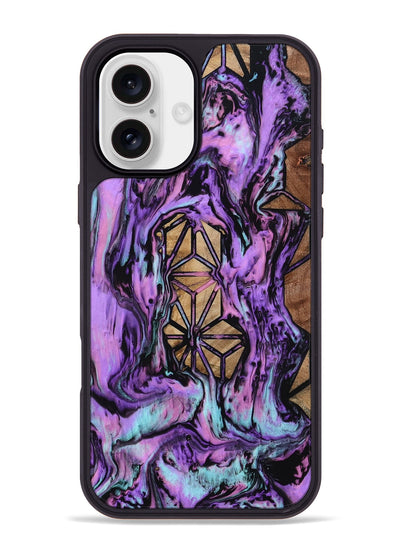 iPhone 16 Plus Wood Phone Case - Catina (Pattern, 801671)