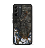 Galaxy S22 Plus Wood Phone Case - Tracee (Teal & Gold, 801675)