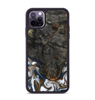 iPhone 11 Pro Max Wood Phone Case - Tracee (Teal & Gold, 801675)