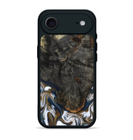 iPhone 17 Air Wood Phone Case - Tracee (Teal & Gold, 801675)