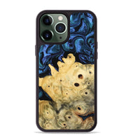 iPhone 13 Pro Max Wood Phone Case - Davian (Blue, 801727)
