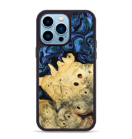 iPhone 14 Pro Max Wood Phone Case - Davian (Blue, 801727)