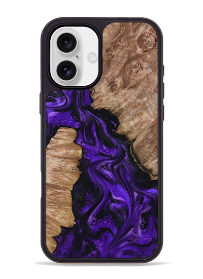 iPhone 16 Plus Wood Phone Case - Jailyn (Purple, 801729)