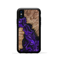 iPhone Xs Wood Phone Case - Jailyn (Purple, 801729)