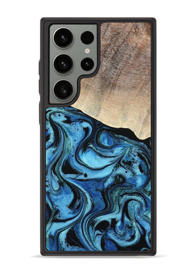 Galaxy S23 Ultra Wood Phone Case - Elza (Blue, 801735)
