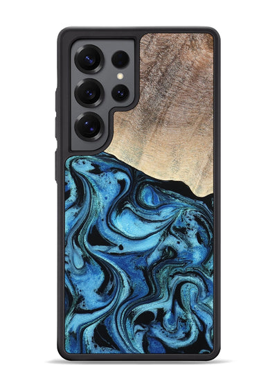 Galaxy S25 Ultra Wood Phone Case - Elza (Blue, 801735)