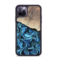 iPhone 11 Pro Max Wood Phone Case - Elza (Blue, 801735)