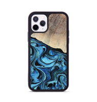 iPhone 11 Pro Wood Phone Case - Elza (Blue, 801735)