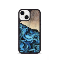 iPhone 13 mini Wood Phone Case - Elza (Blue, 801735)