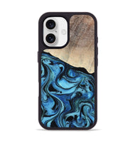 iPhone 17 Wood Phone Case - Elza (Blue, 801735)