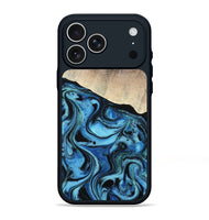 iPhone 17 Pro Max Wood Phone Case - Elza (Blue, 801735)