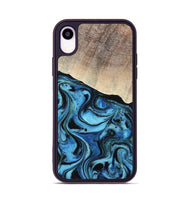 iPhone Xr Wood Phone Case - Elza (Blue, 801735)