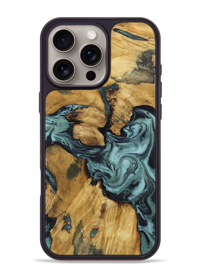 iPhone 16 Pro Max Wood Phone Case - Emmitt (Green, 801736)
