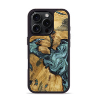 iPhone 16 Pro Wood Phone Case - Emmitt (Green, 801736)