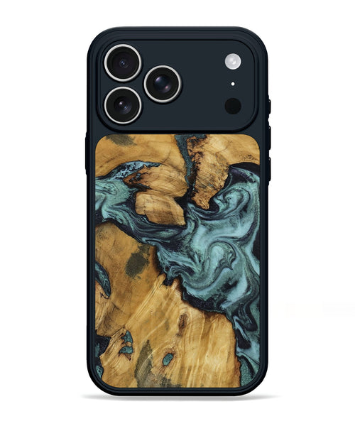 iPhone 17 Pro Max Wood Phone Case - Emmitt (Green, 801736)
