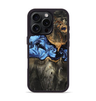 iPhone 16 Pro Wood Phone Case - Makenna (Blue, 801737)