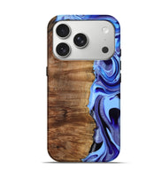 iPhone 17 Pro Wood Live Edge Phone Case - Flynn (Blue, 801745)