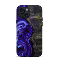 iPhone 15 Wood Live Edge Phone Case - Jami (Purple, 801747)