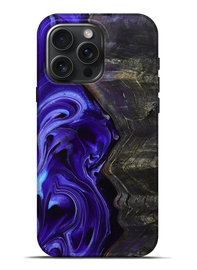 iPhone 16 Pro Max Wood Live Edge Phone Case - Jami (Purple, 801747)