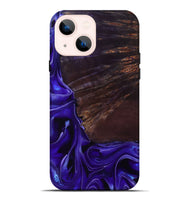 iPhone 14 Plus Wood Live Edge Phone Case - Ezrah (Purple, 801748)