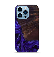 iPhone 14 Pro Wood Live Edge Phone Case - Ezrah (Purple, 801748)