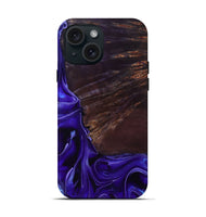 iPhone 15 Wood Live Edge Phone Case - Ezrah (Purple, 801748)