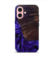 iPhone 16 Wood Live Edge Phone Case - Ezrah (Purple, 801748)