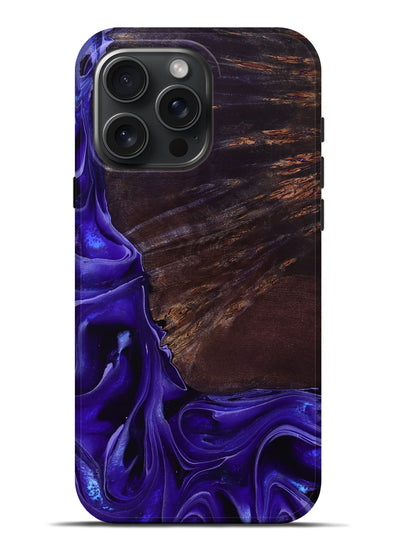 iPhone 16 Pro Max Wood Live Edge Phone Case - Ezrah (Purple, 801748)