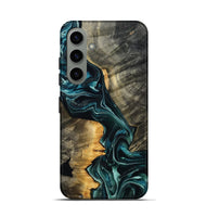 Galaxy S24 Wood Live Edge Phone Case - Misti (Blue, 801751)