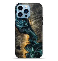 iPhone 14 Pro Max Wood Live Edge Phone Case - Misti (Blue, 801751)