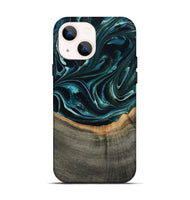 iPhone 14 Wood Live Edge Phone Case - Birdie (Green, 801752)