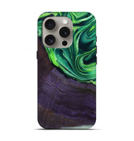 iPhone 16 Pro Wood Live Edge Phone Case - Bjorn (Green, 801753)