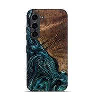 Galaxy S23 Wood Live Edge Phone Case - Allyssa (Blue, 801759)