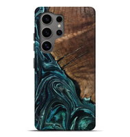 Galaxy S25 Ultra Wood Live Edge Phone Case - Allyssa (Blue, 801759)