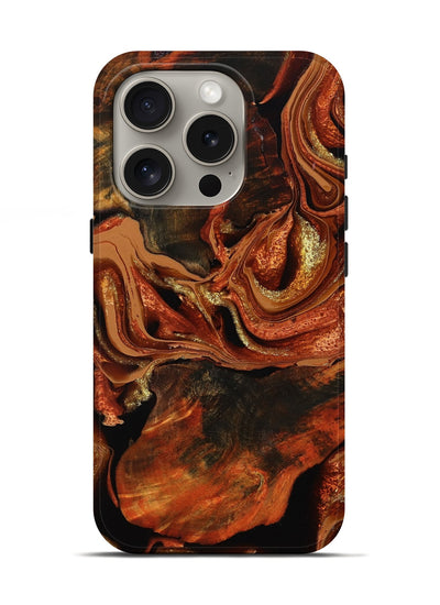 iPhone 16 Pro Wood Live Edge Phone Case - Emmie (Red, 801760)