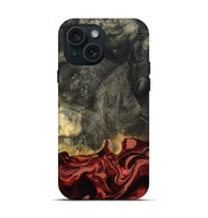 iPhone 15 Wood Live Edge Phone Case - Neriah (Red, 801761)