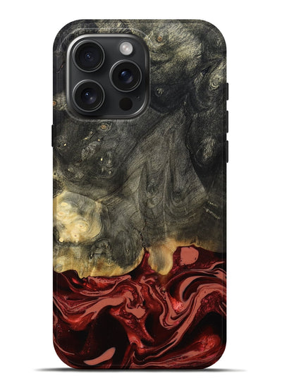 iPhone 16 Pro Max Wood Live Edge Phone Case - Neriah (Red, 801761)