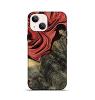 iPhone 13 mini Wood Live Edge Phone Case - Nona (Red, 801762)