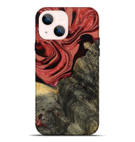 iPhone 14 Plus Wood Live Edge Phone Case - Nona (Red, 801762)