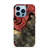 iPhone 14 Pro Wood Live Edge Phone Case - Nona (Red, 801762)