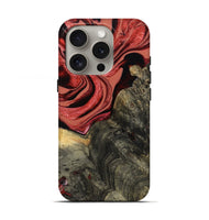 iPhone 16 Pro Wood Live Edge Phone Case - Nona (Red, 801762)