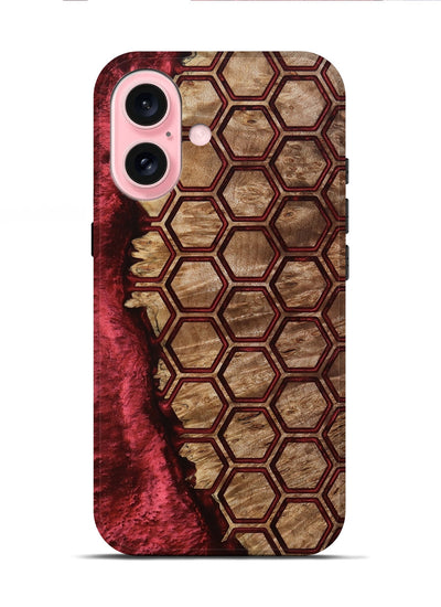 iPhone 16 Wood Live Edge Phone Case - Florine (Pattern, 801764)