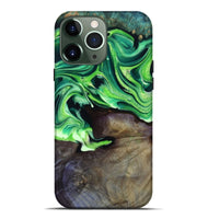 iPhone 13 Pro Max Wood Live Edge Phone Case - Cletus (Green, 801766)