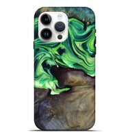 iPhone 15 Pro Max Wood Live Edge Phone Case - Cletus (Green, 801766)