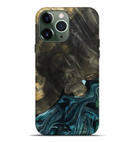 iPhone 13 Pro Max Wood Live Edge Phone Case - Katlin (Blue, 801767)