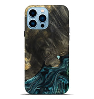 iPhone 14 Pro Max Wood Live Edge Phone Case - Katlin (Blue, 801767)