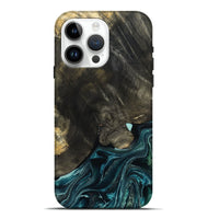 iPhone 15 Pro Max Wood Live Edge Phone Case - Katlin (Blue, 801767)