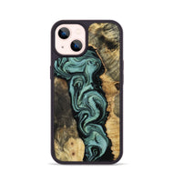 iPhone 14 Wood Phone Case - Meaghan (Green, 801782)