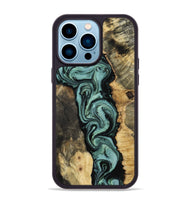 iPhone 14 Pro Max Wood Phone Case - Meaghan (Green, 801782)