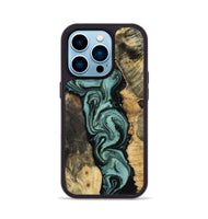iPhone 14 Pro Wood Phone Case - Meaghan (Green, 801782)